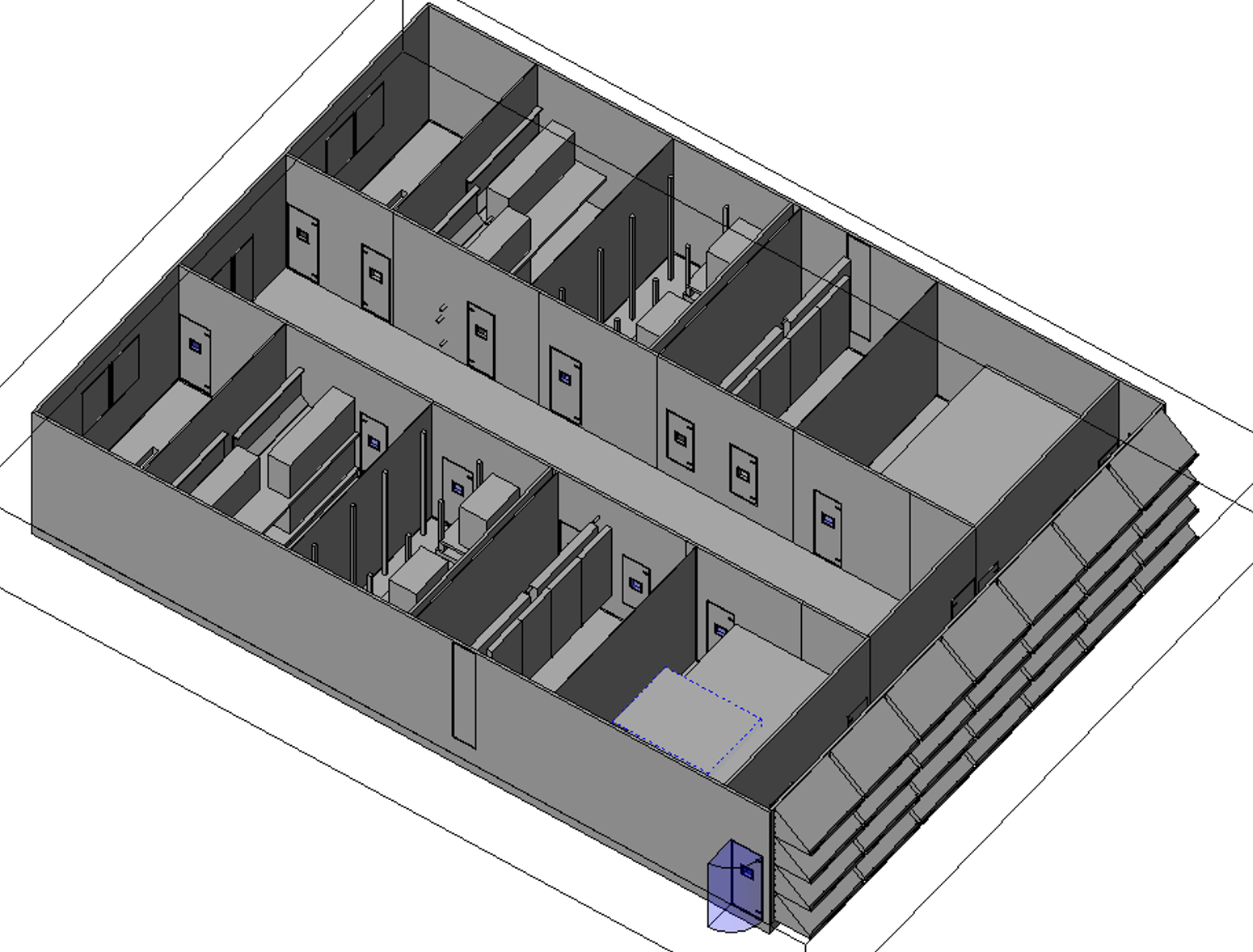 Revit model of an air handling unit